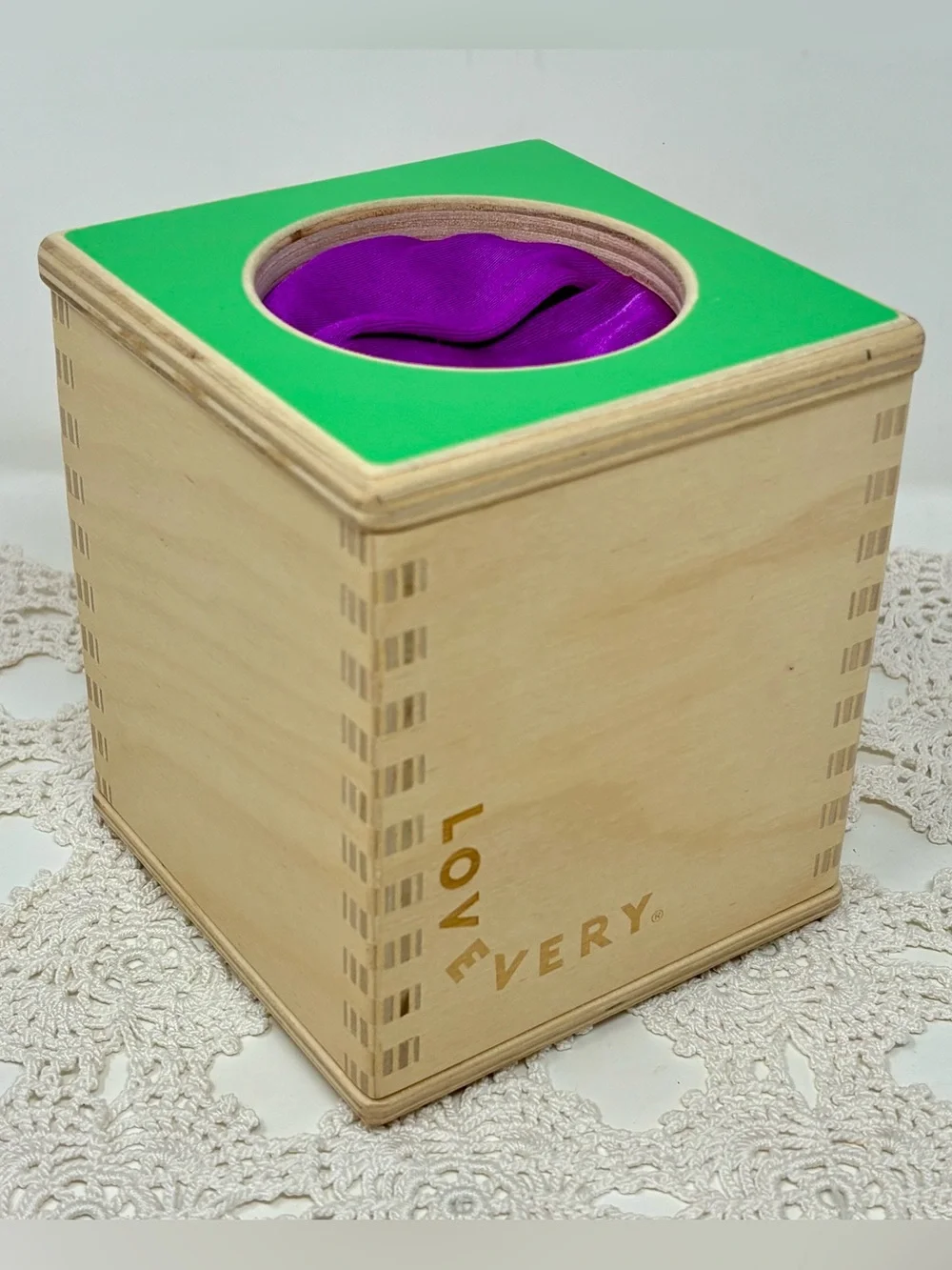 Lovevery Magic Wooden Tissue Box Montessori Baby Toy